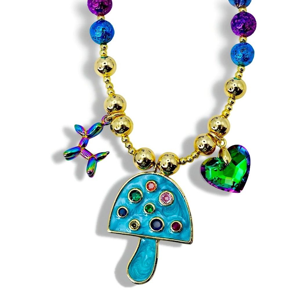 🆕🩵TREASURE JEWELS: FUNGI FANTASY NECKLACE
